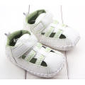 Atacado Rubber Sole White PU Breathable Sandals